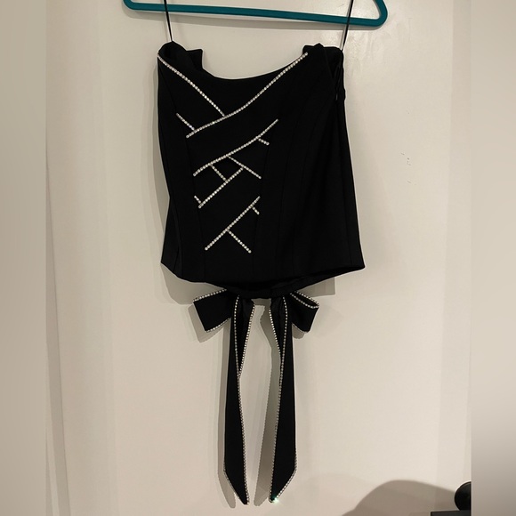 AREA Hourglass Blazer & Mini Skirt with Laced Back - Picture 9 of 10